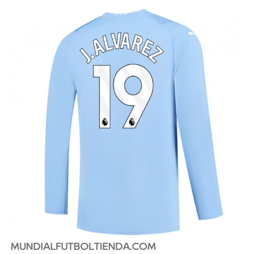 Camiseta Manchester City Julian Alvarez #19 Primera Equipación Replica 2023-24 mangas largas
